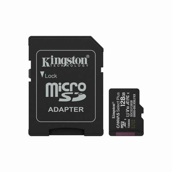 Cartão de Memória Micro SD com Adaptador Kingston CANVAS Select Plus 128