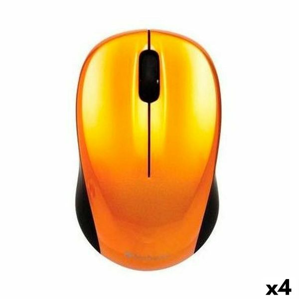 Rato sem Fios Verbatim GO NANO Preto Laranja 1600 dpi (4 Unidades)