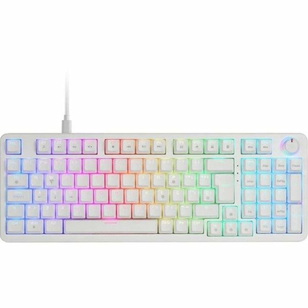 Teclado Gaming Mars Gaming MKPROWBES Branco Qwerty espanhol
